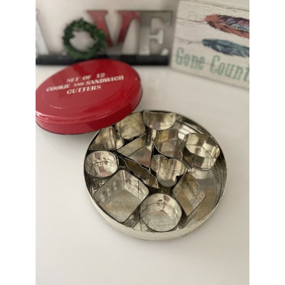 Cookie and‎ Sandwich Cutters Set of 12  In Box Japan Metal Vintage Collectibles - Picture 9 of 13